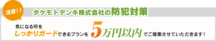 タケモトデンキ株式会社の防犯対策